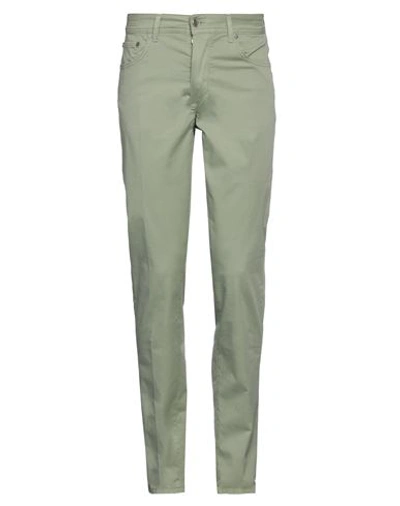 Barba Napoli Man Pants Sage Green Size 35 Cotton, Elastane