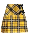 Alessandra Rich Woman Mini Skirt Yellow Size 4 Silk