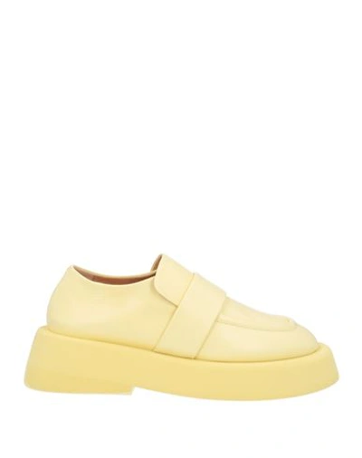 Marsèll Woman Loafers Light Yellow Size 10 Soft Leather