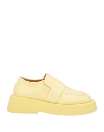 Marsèll Woman Loafers Pastel Yellow Size 8 Calfskin