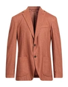 Altea Man Blazer Rust Size 42 Cashmere, Polyester In Red
