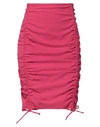 Dondup Woman Mini Skirt Magenta Size 6 Polyester, Virgin Wool, Elastane In Magenta