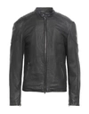 Giocasta Man Jacket Black Size 44 Soft Leather