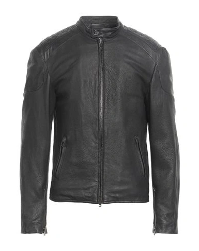Giocasta Man Jacket Black Size 44 Soft Leather In Black