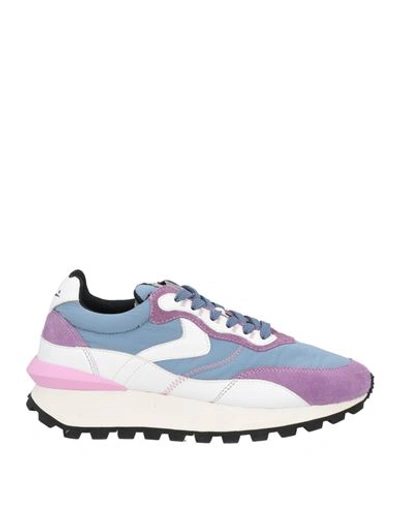 Voile Blanche Woman Sneakers Light Blue Size 11 Soft Leather, Textile Fibers