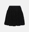 ALAÏA ALAÏA HIGH-RISE WOOL-BLEND OPEN-KNIT MINISKIRT