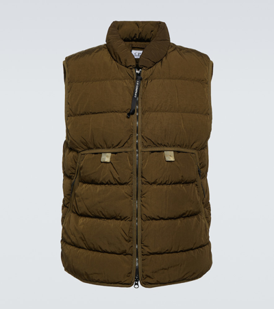 C.p. Company Eco-chrome R Down Vest In Green