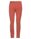 Dsquared2 Man Pants Rust Size 30 Cotton, Elastane In Red