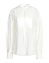 Brunello Cucinelli Woman Top White Size M Cotton, Polyester, Elastane, Polyamide In White