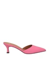 Atp Atelier Woman Mules & Clogs Pink Size 7 Cowhide In Pink