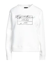 Emporio Armani Woman Sweatshirt White Size 10 Cotton, Polyester