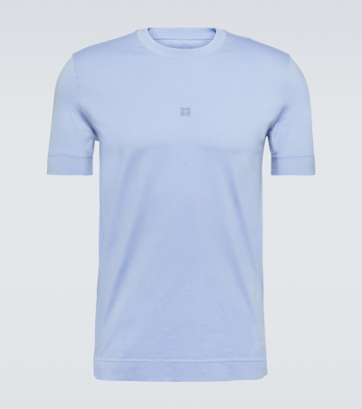 Givenchy Logo Cotton T-shirt In Blue