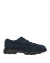 HOGAN HOGAN MAN LACE-UP SHOES NAVY BLUE SIZE 7.5 SOFT LEATHER