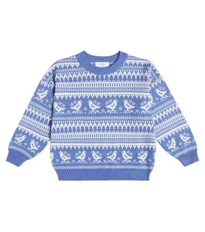 Paade Mode Kids' Wool-blend Sweater In Blue