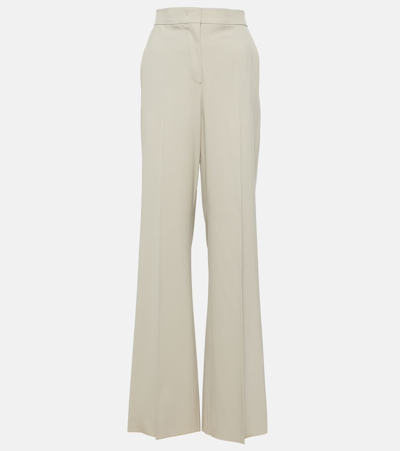 Max Mara Sequoia Linen Wide Pants In Light Beige