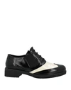 Daniele Ancarani Woman Lace-up Shoes Black Size 11 Soft Leather In Black