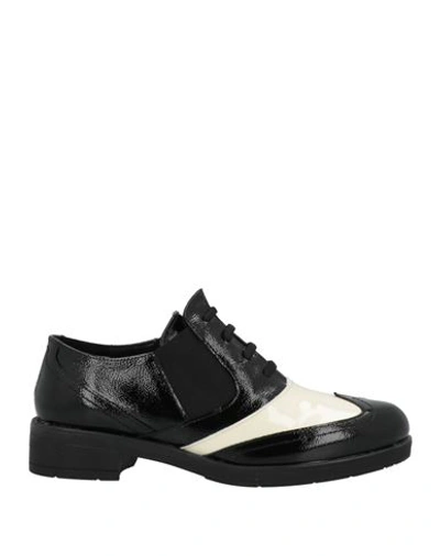 Daniele Ancarani Woman Lace-up Shoes Black Size 11 Soft Leather