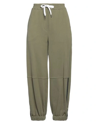 Brunello Cucinelli Woman Pants Military Green Size M Cotton, Ecobrass