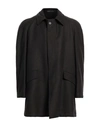 Luigi Bianchi Mantova Man Coat Dark Brown Size 44 Virgin Wool In Brown