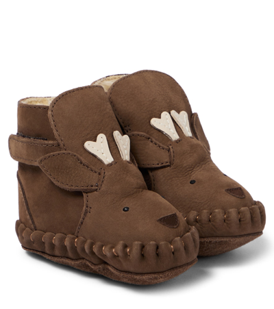 Donsje Baby Kapi Nubuck Leather Boots In Brown