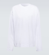 Dries Van Noten Hegland Cotton Crew Neck Long Sleeve T Shirt In White