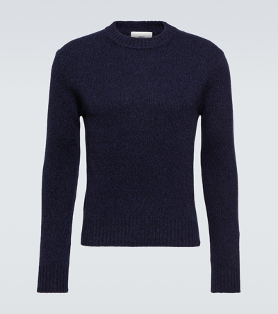 Ami Alexandre Mattiussi Ami De Caur Cashmere And Wool Jumper In Blue