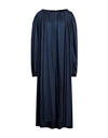 Sofie D'hoore Woman Midi Dress Navy Size 6 Wool In Navy Blue
