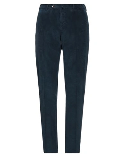 Pt Torino Man Pants Slate Blue Size 40 Cotton, Lyocell, Elastane
