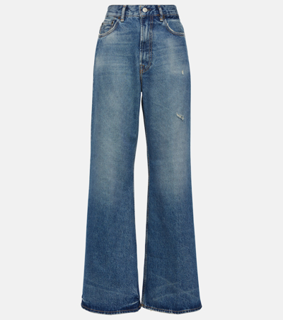 Acne Studios High-rise Wide-leg Jeans In Blue