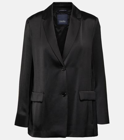 's Max Mara Bernini Satin Jacket In Black