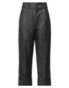 Patrizia Pepe Sera Woman Pants Black Size 8 Viscose, Polyester, Metallic Fiber, Polyamide, Elastane In Black