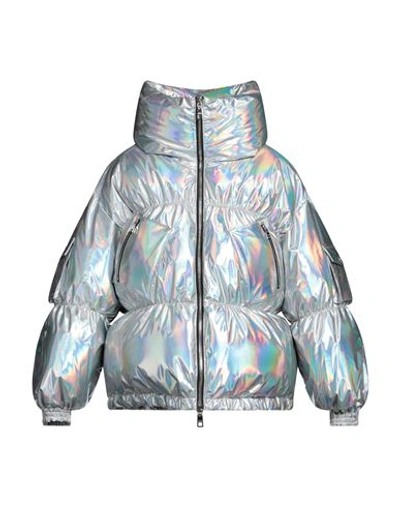 Dolce & Gabbana Woman Puffer Silver Size 6 Polyamide