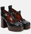 See By Chloé Aria Leather Platform Pumps In Black