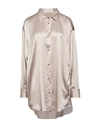 Brunello Cucinelli Woman Shirt Beige Size Xxs Silk, Elastane, Ecobrass