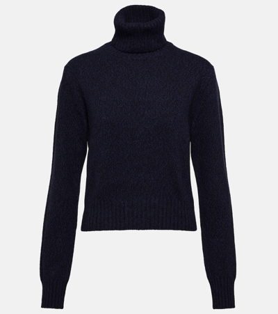 Ami Alexandre Mattiussi Ami De Caur Cashmere And Wool Sweater In Blue