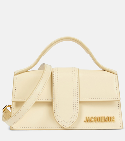 Jacquemus Le Bambino Mini Leather Shoulder Bag In Ivory