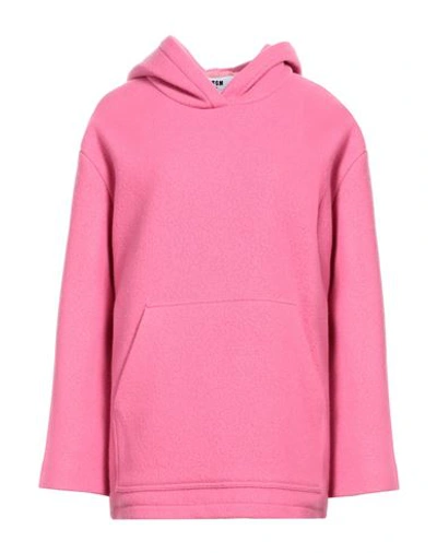 MSGM MSGM WOMAN SWEATSHIRT PINK SIZE 4 VIRGIN WOOL, POLYAMIDE