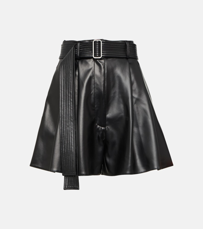 Alex Perry Pace High-rise Pleated Shorts In Black