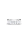 Hautecarat Baguette Lab Created Diamond Eternity Band Ring In 18k White Gold