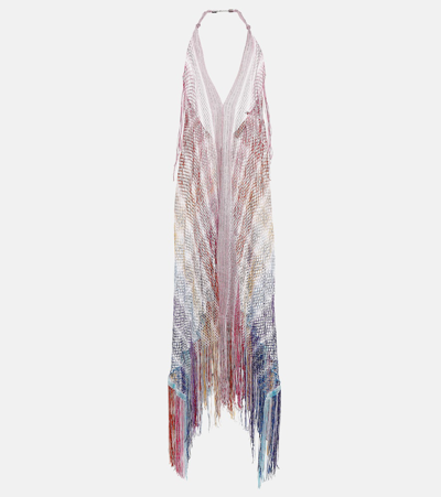 Missoni Striped Halterneck Cover-up In Multicoloured