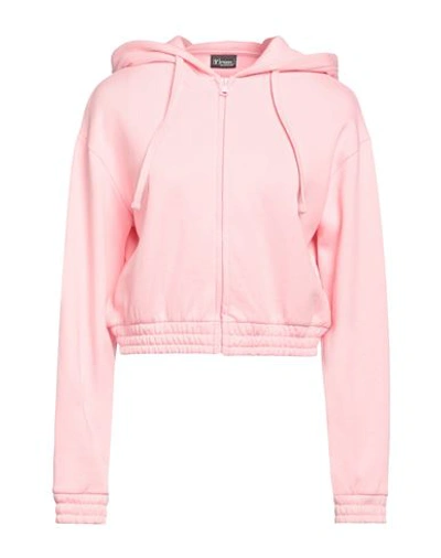 Freddy Woman Sweatshirt Pastel Pink Size L Cotton In Pink