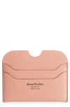 Acne Studios Large Elmas Leather Card Holder In Salmon Pink