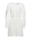 Silvian Heach Woman Mini Dress White Size 6 Polyester, Elastane