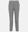 Etro Floral-print Tailored Trousers In Blue