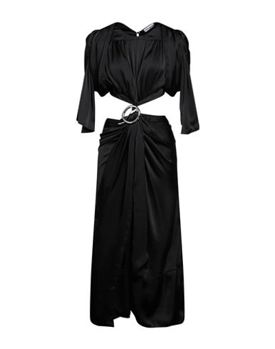 Paco Rabanne Woman Midi Dress Black Size 12 Polyester