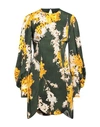 Del Core Floral-print Scallop-hem Mini Dress In Green