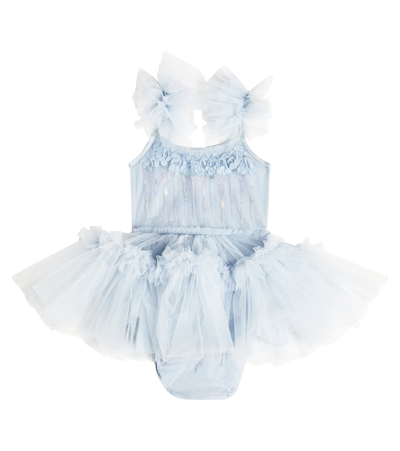 Tutu Du Monde Baby Divinity Embellished Dress In Blue