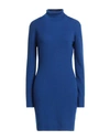 Dsquared2 Woman Short Dress Bright Blue Size M Virgin Wool