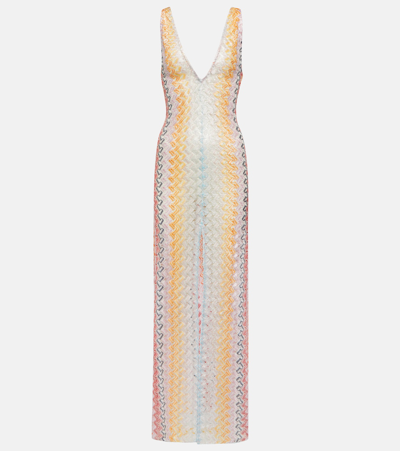 Missoni Zig-zag Sleeveless Maxi Dress In Multicoloured