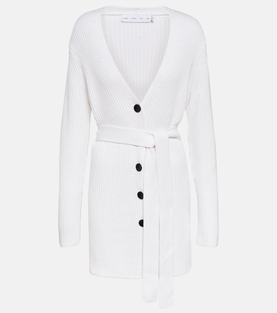 Proenza Schouler White Label棉质与羊绒开衫 In White